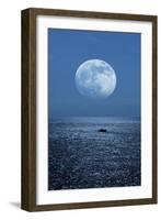 Full Moon Rising Over the Sea-Detlev Van Ravenswaay-Framed Photographic Print