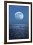 Full Moon Rising Over the Sea-Detlev Van Ravenswaay-Framed Photographic Print