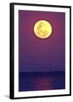 Full Moon rising over the sea-null-Framed Photographic Print