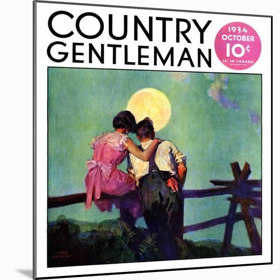 "Full Moon Romance," Country Gentleman Cover, October 1, 1934-Phil Lyford-Mounted Giclee Print