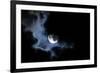 Full Moon Shining through Dramatic Clouds-logoboom-Framed Photographic Print