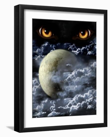 Full Moon-frenta-Framed Art Print