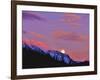 Full Moonrise over Cloudcroft Peaks, Glacier National Park, Montana, USA-Chuck Haney-Framed Photographic Print