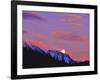 Full Moonrise over Cloudcroft Peaks, Glacier National Park, Montana, USA-Chuck Haney-Framed Photographic Print