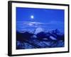 Full Moonrise over Cloudcroft Peaks, Glacier National Park, Montana, USA-Chuck Haney-Framed Photographic Print