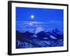 Full Moonrise over the Cloudcroft Peaks in Glacier National Park, Montana, USA-Chuck Haney-Framed Photographic Print