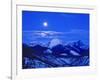 Full Moonrise over the Cloudcroft Peaks in Glacier National Park, Montana, USA-Chuck Haney-Framed Photographic Print