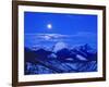 Full Moonrise over the Cloudcroft Peaks in Glacier National Park, Montana, USA-Chuck Haney-Framed Photographic Print