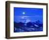 Full Moonrise over the Cloudcroft Peaks in Glacier National Park, Montana, USA-Chuck Haney-Framed Photographic Print