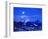 Full Moonrise over the Cloudcroft Peaks in Glacier National Park, Montana, USA-Chuck Haney-Framed Photographic Print