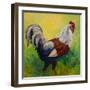 Full Of Himself Rooster-Marion Rose-Framed Giclee Print