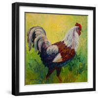 Full Of Himself Rooster-Marion Rose-Framed Giclee Print