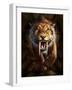 Full on View of a Saber-Toothed Tiger-null-Framed Art Print