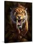 Full on View of a Saber-Toothed Tiger-null-Stretched Canvas