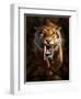 Full on View of a Saber-Toothed Tiger-null-Framed Art Print