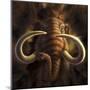 Full on View of a Woolly Mammoth-null-Mounted Art Print