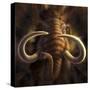 Full on View of a Woolly Mammoth-null-Stretched Canvas