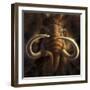 Full on View of a Woolly Mammoth-null-Framed Art Print