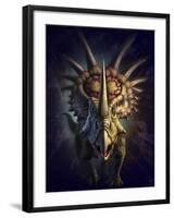 Full on View of the Horned Dinosaur, Styracosaurus-null-Framed Art Print