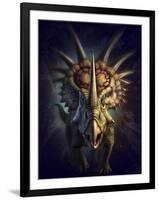 Full on View of the Horned Dinosaur, Styracosaurus-null-Framed Art Print