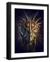 Full on View of the Horned Dinosaur, Styracosaurus-null-Framed Art Print