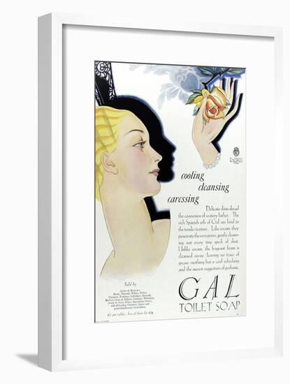 Full Page Colour Advertisement for Gal Toilet Soap from 1929-null-Framed Art Print