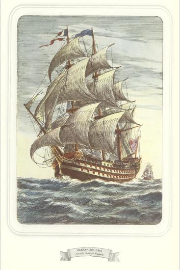'Full-Rigged Clipper Ship' Poster | AllPosters.com