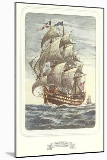Full-Rigged Clipper Ship-null-Mounted Art Print
