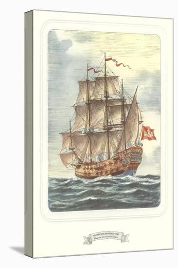 Full-Rigged Clipper Ship-null-Stretched Canvas