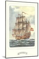 Full-Rigged Clipper Ship-null-Mounted Art Print