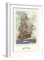 Full-Rigged Clipper Ship-null-Framed Art Print