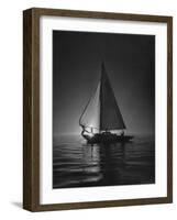 Full Sails During a Night Sailboat Race, with the Sun Peeking over the Horizon-Cornell Capa-Framed Photographic Print