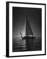 Full Sails During a Night Sailboat Race, with the Sun Peeking over the Horizon-Cornell Capa-Framed Photographic Print