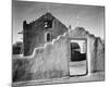 Full side view of entrance with gate to the right, Church, Taos Pueblo National Historic Landmark, -Ansel Adams-Mounted Art Print