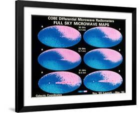 Full Sky Microwave Maps, 1990-null-Framed Giclee Print