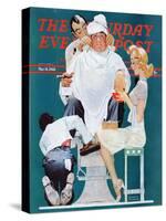 "Full Treatment" Saturday Evening Post Cover, May 18,1940-Norman Rockwell-Stretched Canvas
