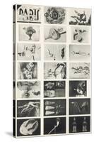 Full Undivided Sheet of the First Series of 21 Surrealist Picture Postcards, 1937-Georges Hugnet-Stretched Canvas