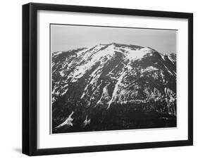 Full View Of Barren Mountain Side With Snow "In Rocky Mountain National Park" Colorado 1933-1942-Ansel Adams-Framed Art Print