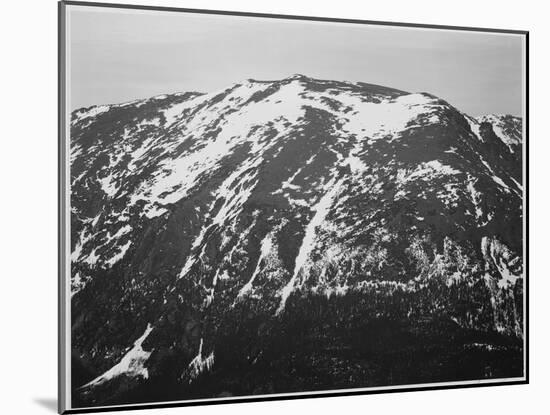 Full View Of Barren Mountain Side With Snow "In Rocky Mountain National Park" Colorado 1933-1942-Ansel Adams-Mounted Art Print