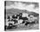 Full view of city, mountains in background, Taos Pueblo National Historic Landmark, New Mexico, 194-Ansel Adams-Stretched Canvas