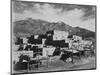 Full View Of City Mountains In Bkgd "Taos Pueblo National Historic Landmark New Mexico 1941"-Ansel Adams-Mounted Art Print