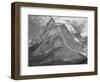 Full View Of Mountain "Going-To-The-Sun Mountain Glacier National Park" Montana. 1933-1942-Ansel Adams-Framed Art Print