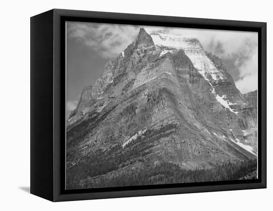 Full View Of Mountain "Going-To-The-Sun Mountain Glacier National Park" Montana. 1933-1942-Ansel Adams-Framed Stretched Canvas