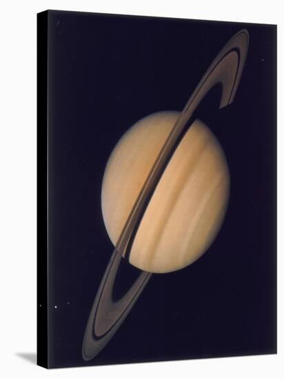 Full View of Saturn and Her Rings, 1980-null-Stretched Canvas