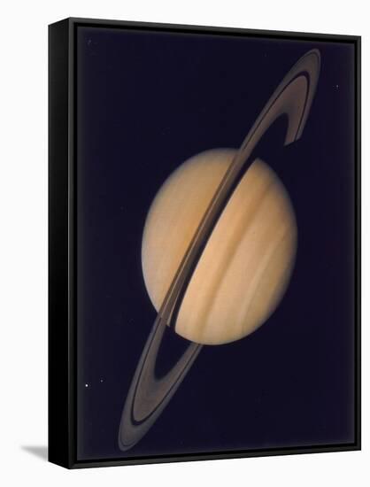 Full View of Saturn and Her Rings, 1980-null-Framed Stretched Canvas