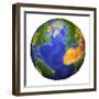 Full View of the Earth Showing Topographic Data-Stocktrek Images-Framed Photographic Print