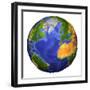 Full View of the Earth Showing Topographic Data-Stocktrek Images-Framed Photographic Print