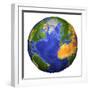 Full View of the Earth Showing Topographic Data-Stocktrek Images-Framed Photographic Print