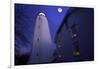 Full Winter Moon At Sandy Hook Lighthouse-George Oze-Framed Photographic Print