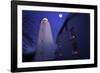 Full Winter Moon At Sandy Hook Lighthouse-George Oze-Framed Photographic Print